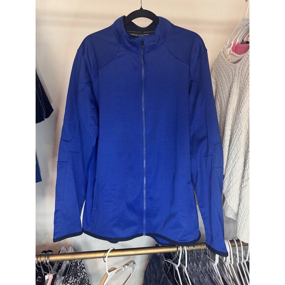 Under Armour Jacket Cold Gear Reactor 1325142 Full Zip Blue Long Sleeve Men’s XL - Picture 1 of 8